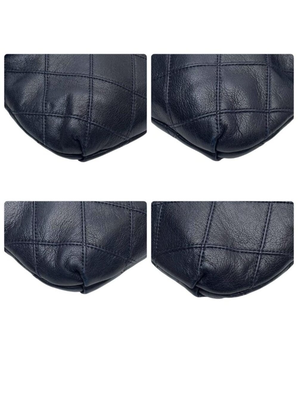 Chanel Bicolor Quilted Lambskin Waist Belt Bag Navy - Picture 6 of 10
